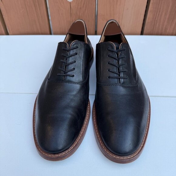 Aldo Mens Black Leather Oxford Shoes Size 10.5 - Picture 2 of 9